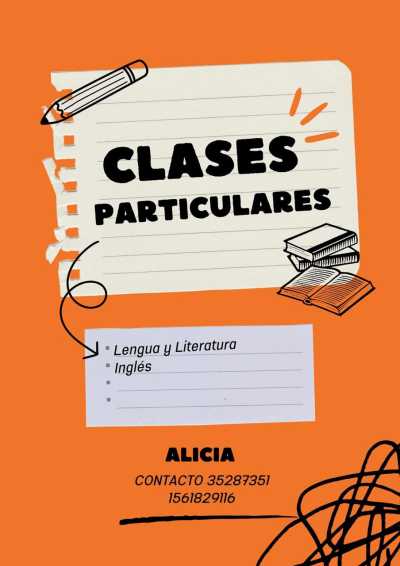 Clases particulares lengua, literatura e ingles